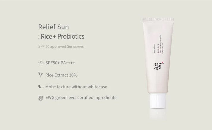BEAUTY OF JOSEON RELIEF SUN RICE PROBIOTICS - SPF50+/PA++++